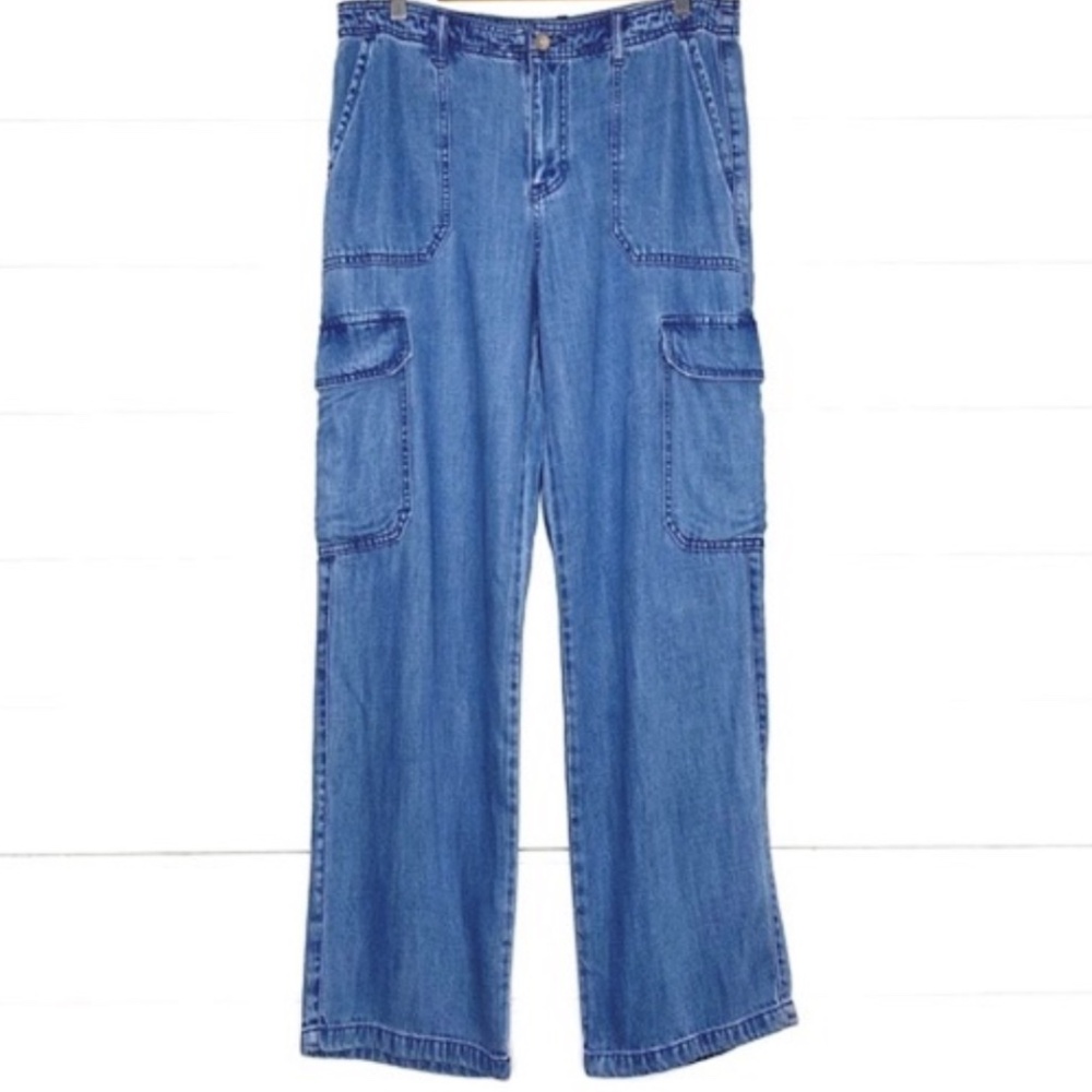 Sincerely Jules Relaxed Straight Leg Cargo Jeans Size 27